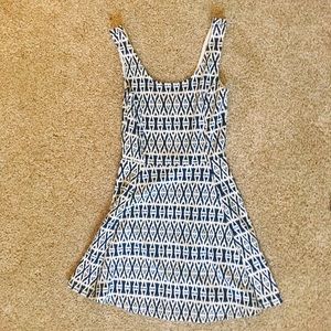 H&M Blue and White Dress